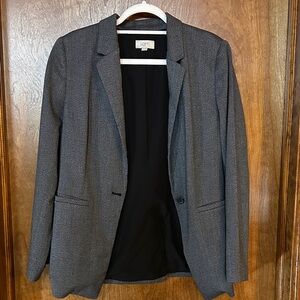 LOFT Charcoal Textured Blazer